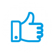 Wings Impex Promises 100% Satisfaction For Export Orders Thumbs Up Icon